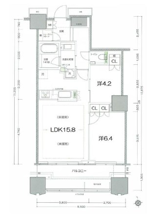 Tomihisa Crossコンフォートタワー 間取り