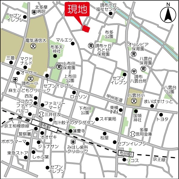 セレステラス調布ケ丘 地図（共通）
