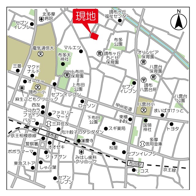 セレステラス調布ケ丘 地図（共通）
