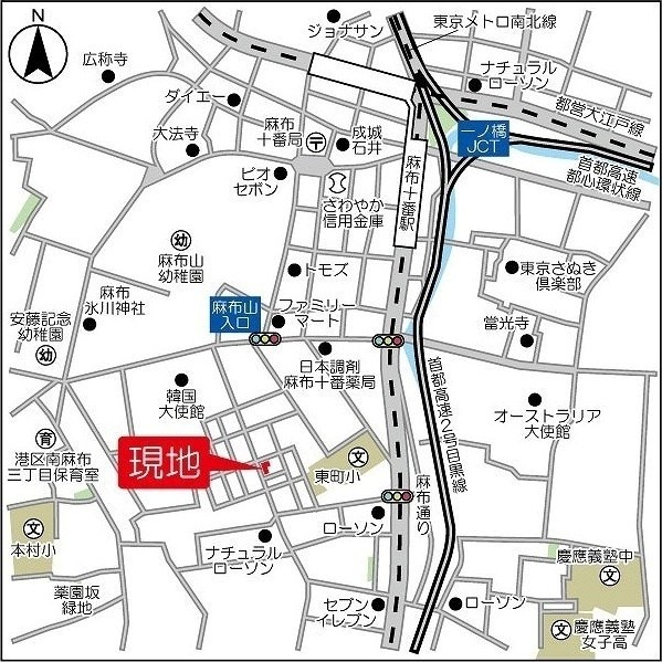 ミリアレジデンス南麻布 地図（共通）