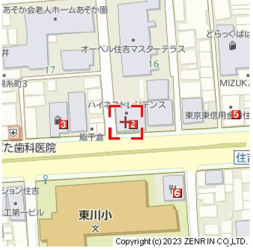 カスタリア住吉Ⅱ 地図（共通）