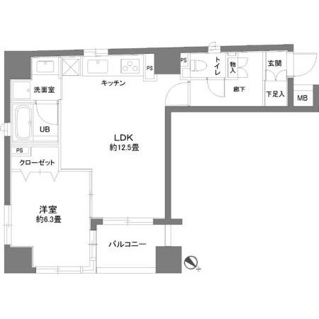 カスタリア人形町Ⅱ 間取り