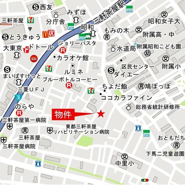 アヴニール三軒茶屋 地図（共通）