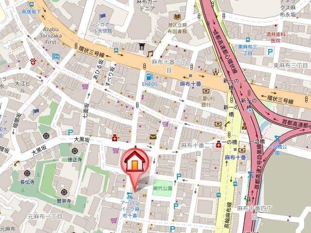 アーバンパーク麻布十番 地図（共通）