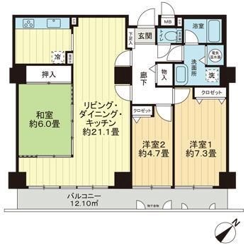 スカイシティ南砂  間取り