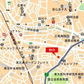 朝日マンション白金通り 地図（共通）