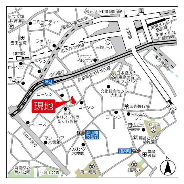 シルフィード南平台 地図（共通）