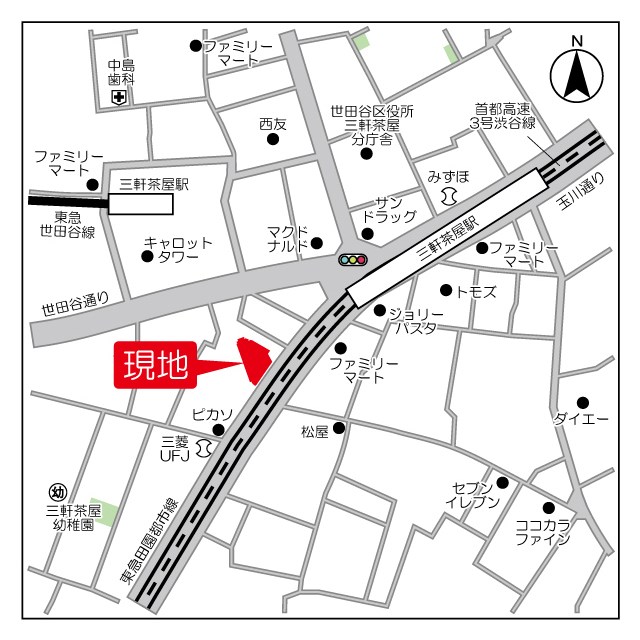 グランドメゾン三軒茶屋 地図（共通）
