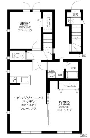 東京都新宿区早稲田鶴巻町 間取り