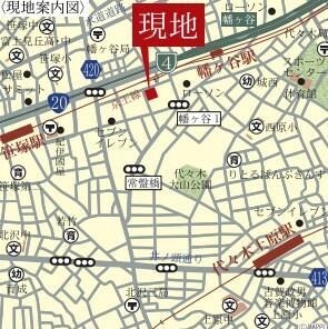 ヴィスタコート幡ヶ谷 地図（共通）