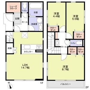 (仮称)狛江市猪方4丁目戸建B棟 間取り