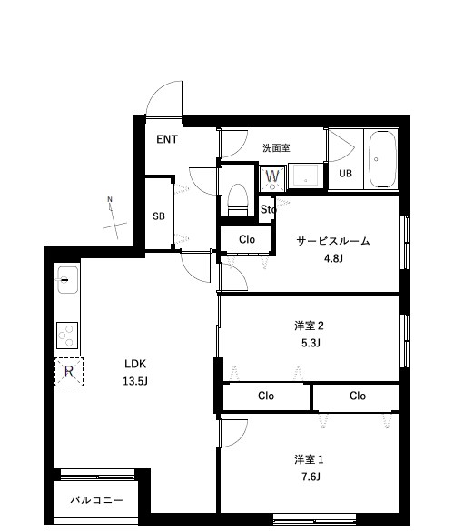 COEUR BLANC西荻窪 間取り