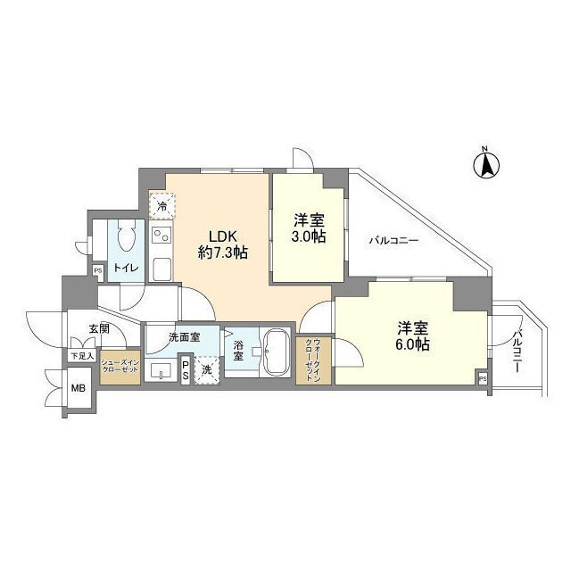 アジュールテラス中野新橋 間取り