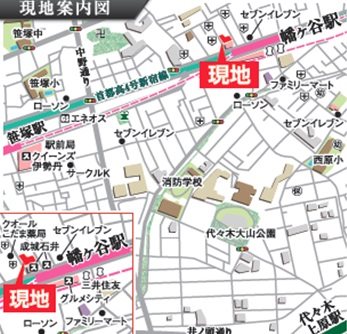 ドゥーエ幡ヶ谷 地図（共通）