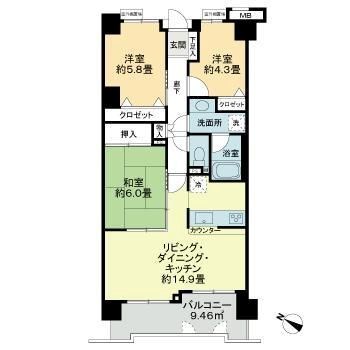 朝日白金台マンション 間取り