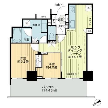 ドレッセタワー武蔵小杉 間取り