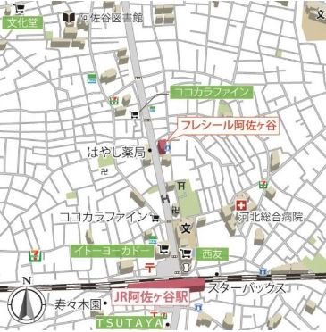 フレシール阿佐ヶ谷 地図（共通）