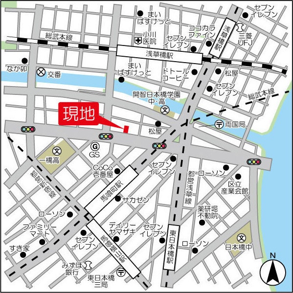プライマル日本橋馬喰町 地図（共通）