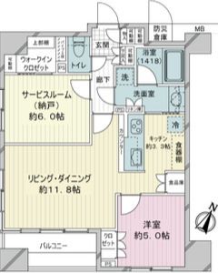 アスコットパーク日本橋小伝馬町 間取り