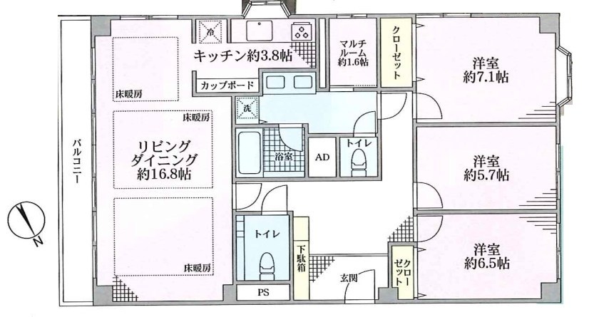 麻布広尾ナショナルコート 間取り