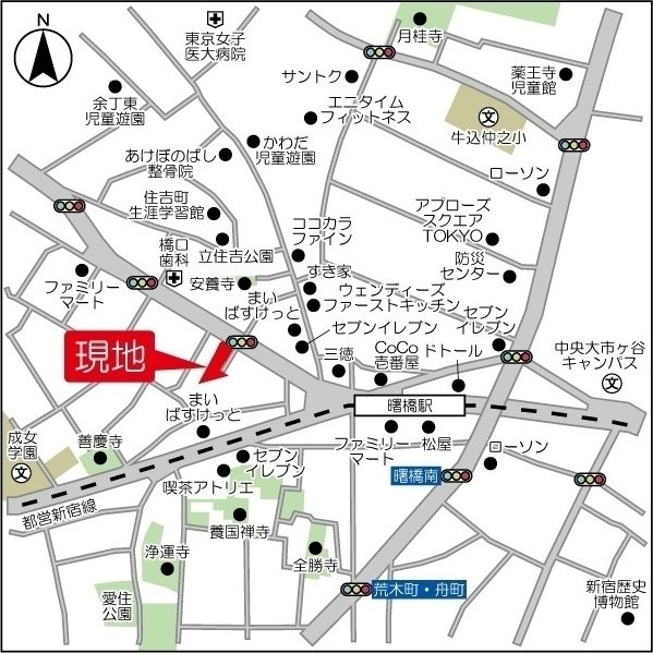 市谷台町坂フロント 地図（共通）