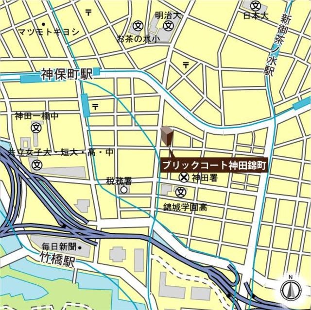 ブリックコート神田錦町 地図（共通）