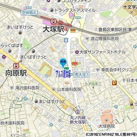 ウィルテラス南大塚 地図（共通）