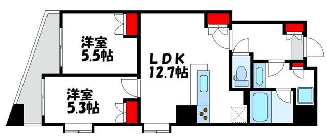 クオリア恵比寿ウエスト 間取り