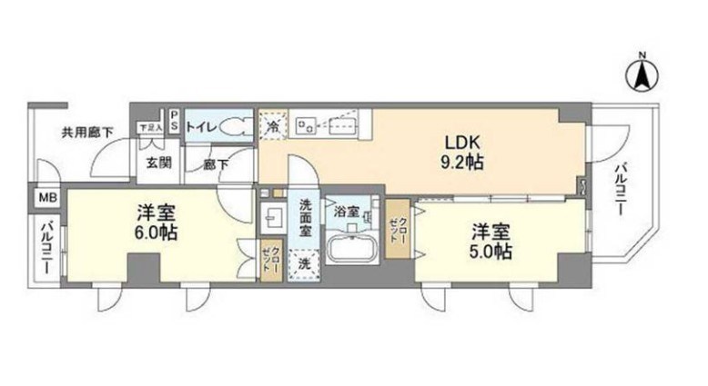 アジュールテラス中野新橋 間取り
