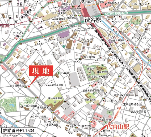 URBAN PARK GRANDE代官山 地図（共通）