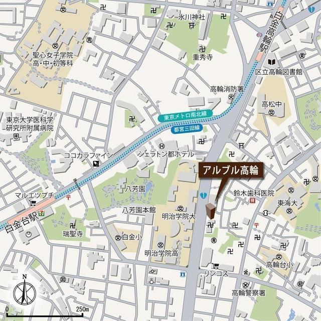 アルブル高輪 地図（共通）