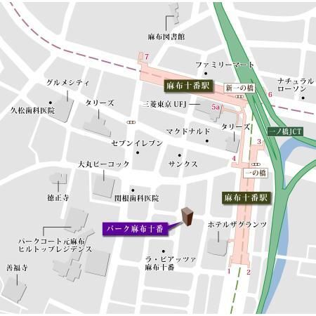 パーク麻布十番 地図（共通）
