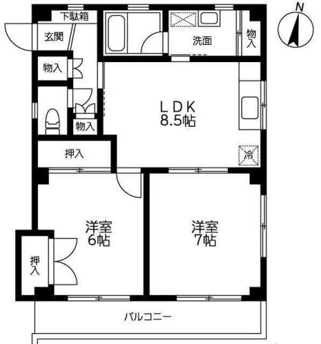 貸マンション 目黒区中根１丁目 間取り
