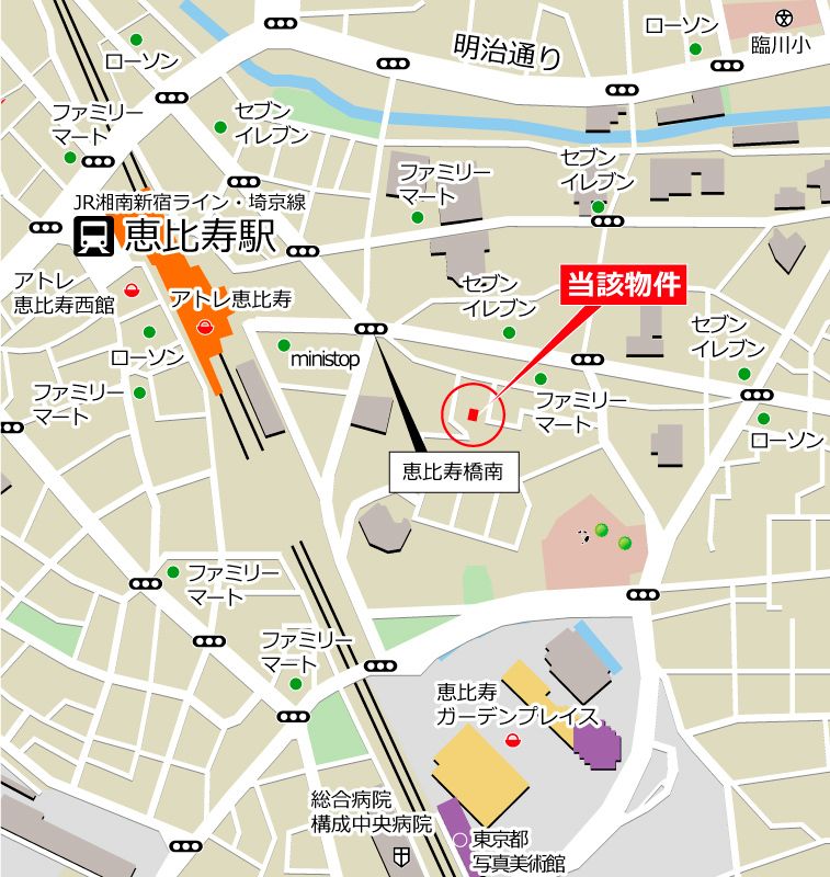 Fullea恵比寿 地図（共通）