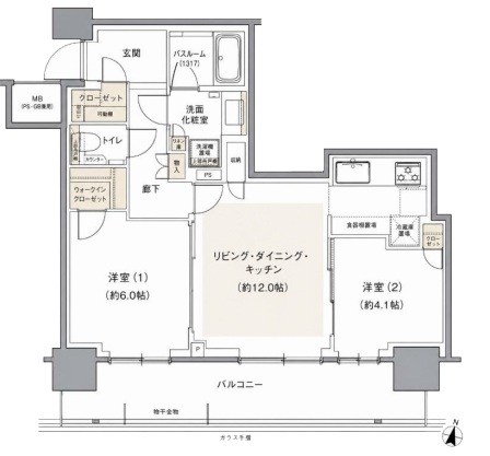 アトラスタワー五反田 間取り