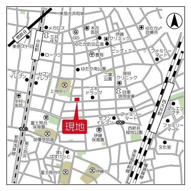 ミリアレジデンス品川中延 地図（共通）