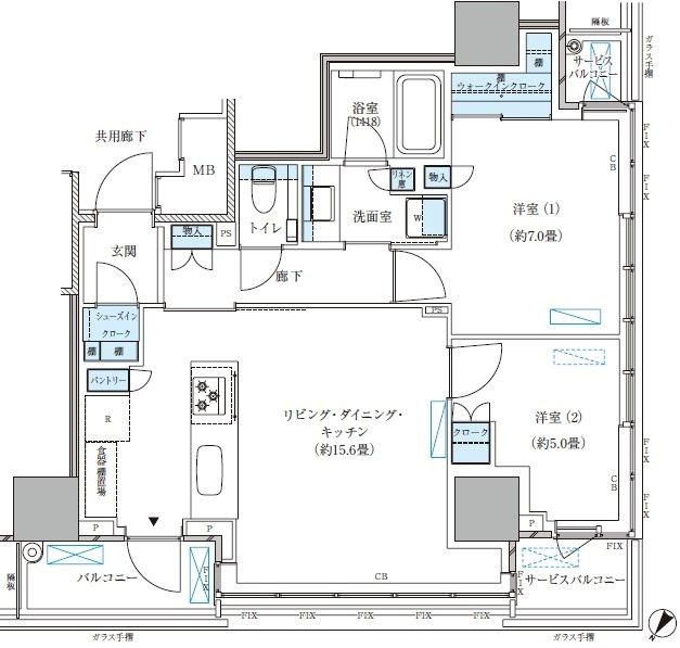 パークアクシス五反田スカイタワー 間取り