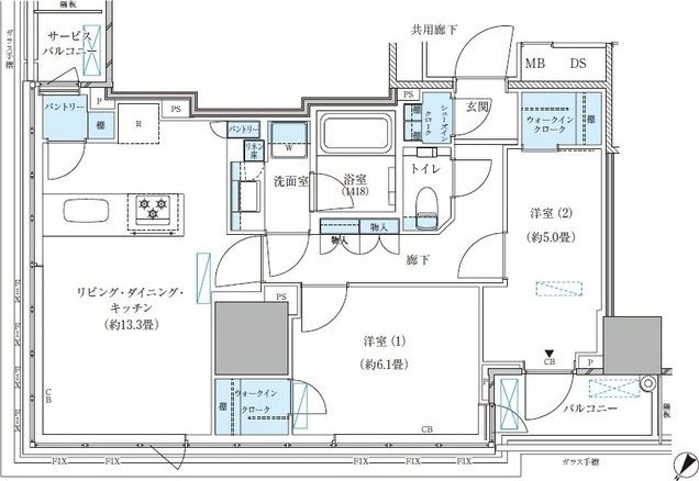 パークアクシス五反田スカイタワー 間取り