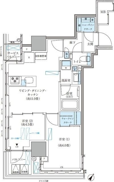 パークアクシス五反田スカイタワー 間取り