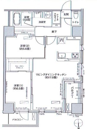 グランシャルール武蔵境 間取り
