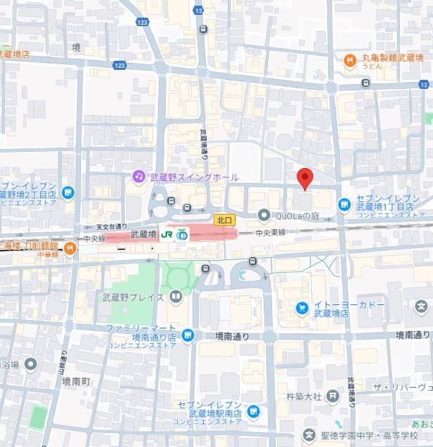 グランシャルール武蔵境 地図（共通）