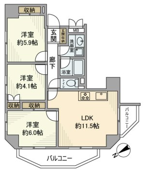 朝日クレス・パリオ西落合 間取り