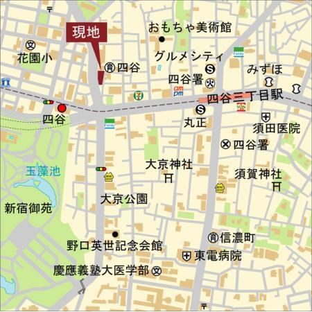 パークアクシス四谷ステージ 地図（共通）