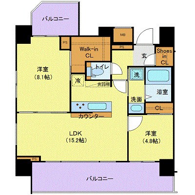 東京都目黒区南３丁目 間取り