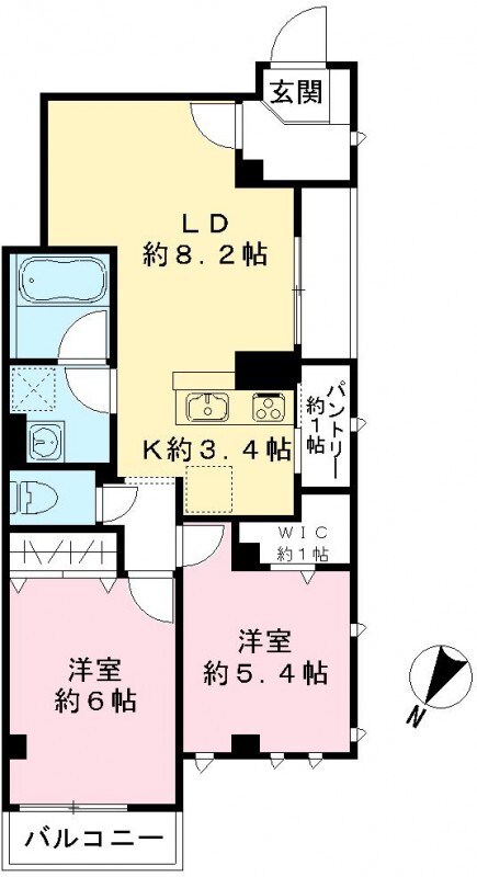 ビューノ池上Ｓｔ． 間取り
