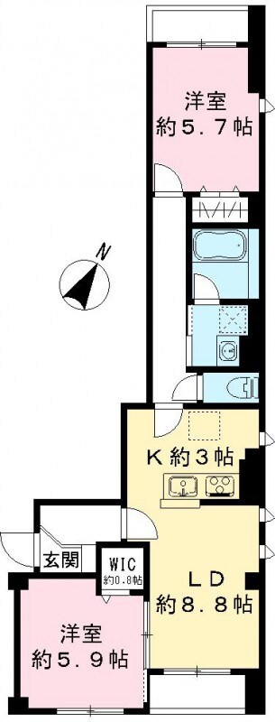 ビューノ池上Ｓｔ． 間取り