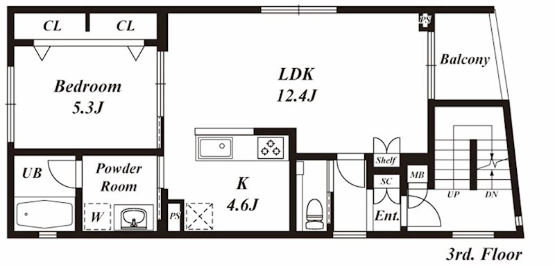 OKUSAWA GARDEN FLATS 間取り