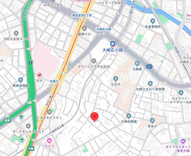 エクセリア大崎 地図（共通）