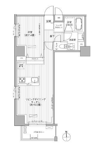 グランシャルール武蔵境 間取り