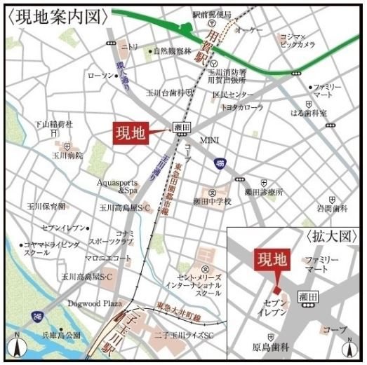 アステラホーム世田谷用賀 地図（共通）